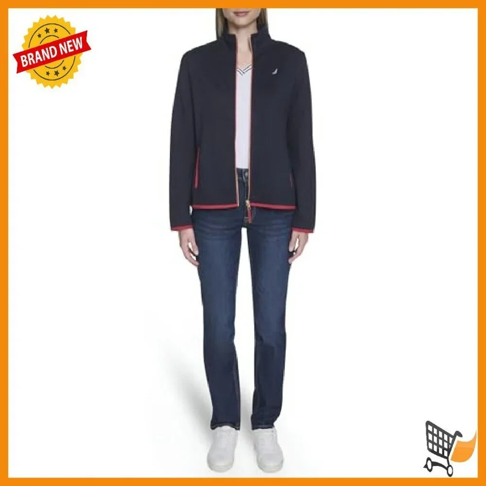 Women's Mockneck Zip Up Fleece Jacket - Cozy Layering Essential